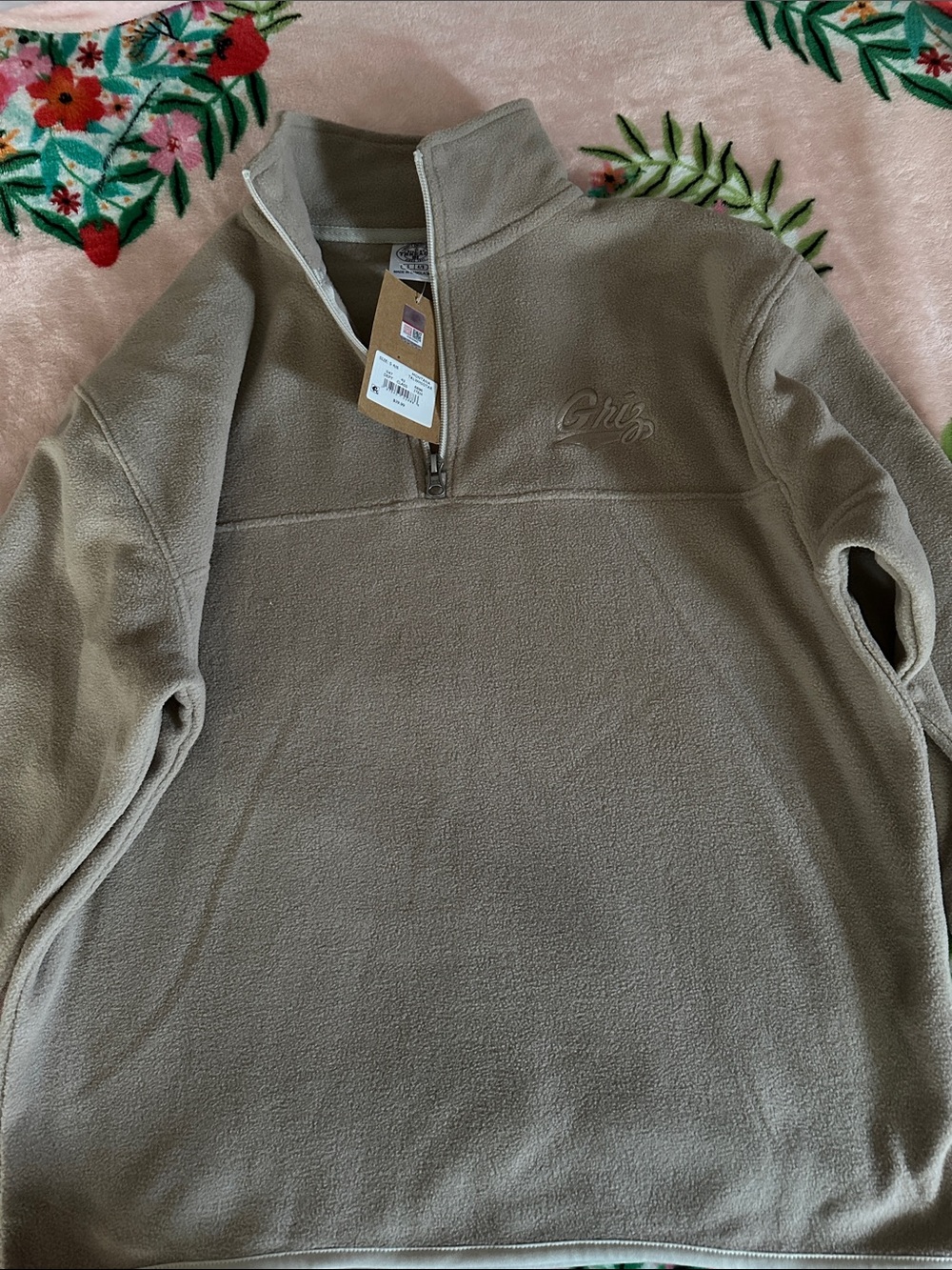 Rivalry Threads Women's Quarter-Zip Fleece Pullover - Taupe